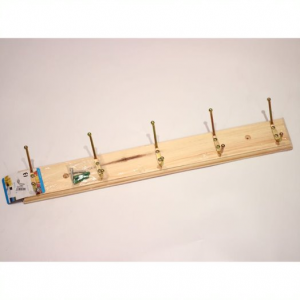 علاقة ملابس 5 خشب جدارية